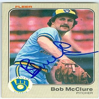 Sports Memorabilia Autograph Warehouse 248088 Bob Mcclure Autographed Baseball Card - Milwaukee Brewers 1983 Fleer - No. 38