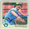 Sports Memorabilia Autograph Warehouse 248088 Bob Mcclure Autographed Baseball Card - Milwaukee Brewers 1983 Fleer - No. 38