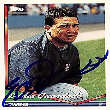 Sports Memorabilia Autograph Warehouse 245344 Eddie Guardado Autographed Baseball Card - Minnesota Twins 1994 Topps - No. 677