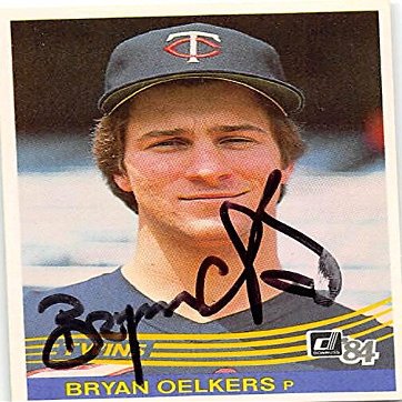 Sports Memorabilia Autograph Warehouse 246499 Bryan Oelkers Autographed Baseball Card - Minnesota Twins 1984 Donruss - No. 486