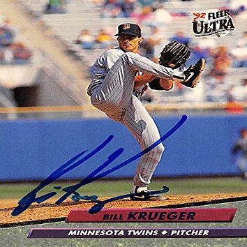 Sports Memorabilia Autograph Warehouse 245841 Bill Krueger Autographed Baseball Card - Minnesota Twins 1992 Fleer Ultra - No. 397