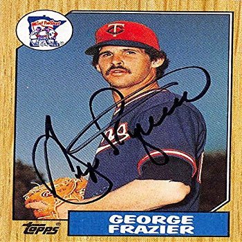 Sports Memorabilia Autograph Warehouse 245238 George Frazier Autographed Baseball Card - Minnesota Twins 1987 Topps - No. 207