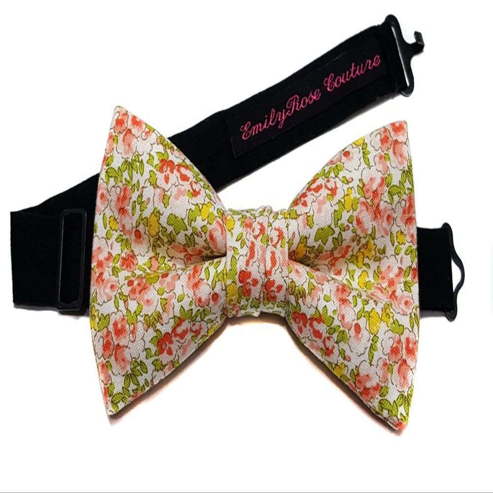 EmilyRose Couture Floral Bow Ties (Summer Blossoms, Large)