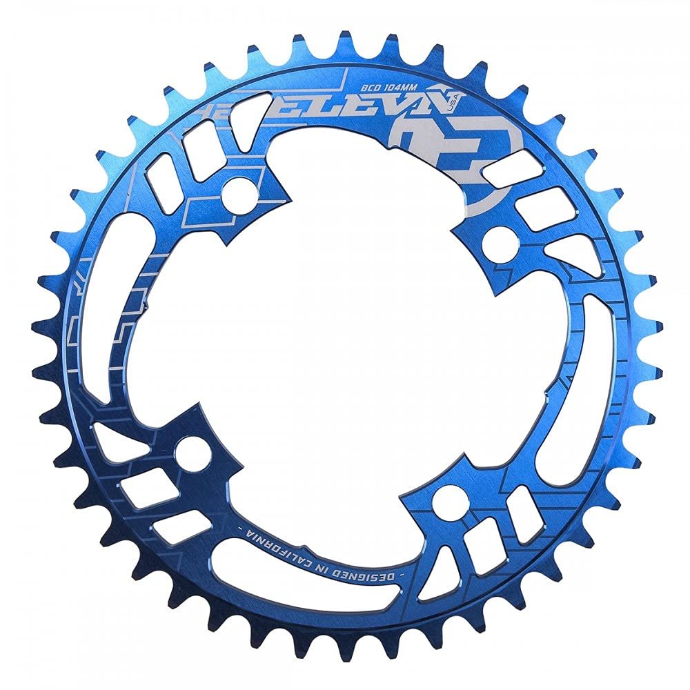 Elevn 91-5127 50 4-Bolt Flow Chainring Blue 50T