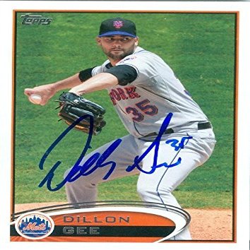 Sports Memorabilia Autograph Warehouse 246842 Dillon Gee Autographed Baseball Card - New York Mets 2012 Topps - No. 346