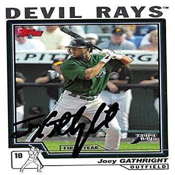 Sports Memorabilia Autograph Warehouse 247451 Joey Gathright Autographed Baseball Card - Tampa Rays 2004 Topps First Year - No. T119 Rookie