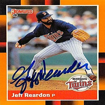 Sports Memorabilia Autograph Warehouse 246449 Jeff Reardon Autographed Baseball Card - Minnesota Twins 1988 Donruss - No. 242