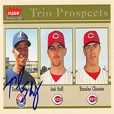 Sports Memorabilia Autograph Warehouse 244768 Terrmel Sledge Autographed Baseball Card - Montreal Expos, FT 2004 Fleer Tradition - No. 478