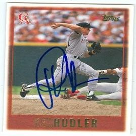 Sports Memorabilia Autograph Warehouse 248018 Rex Hudler Autographed Baseball Card - California Angels 1997 Topps - No. 254