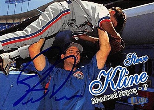 Sports Memorabilia Autograph Warehouse 244770 Steve Kline Autographed Baseball Card - Montreal Expos, FT 1998 Fleer Ultra - No. 171