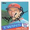 Sports Memorabilia Autograph Warehouse 246404 Chris Speier Autographed Baseball Card - Minnesota Twins 1985 Topps - No. 577 view 1