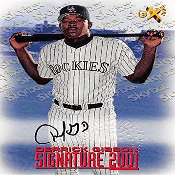 Sports Memorabilia Autograph Warehouse 248784 Derrick Gibson Autographed Baseball Card - Colorado Rockies 2001 Skybox Certified