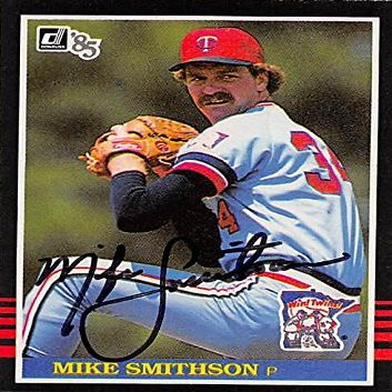 Sports Memorabilia Autograph Warehouse 246476 Mike Smithson Autographed Baseball Card - Minnesota Twins 1985 Donruss - No. 316