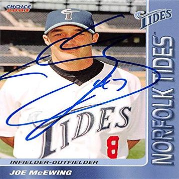 Sports Memorabilia Autograph Warehouse 246690 Joe McEwing Autographed Baseball Card - New York Mets Norfolk Tides 2003 Choice - No. 14