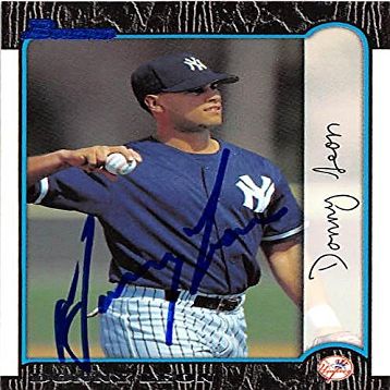 Sports Memorabilia Autograph Warehouse 248696 Donny Leon Autographed Baseball Card - New York Yankees FT 1999 Topps Bowman - No. 410