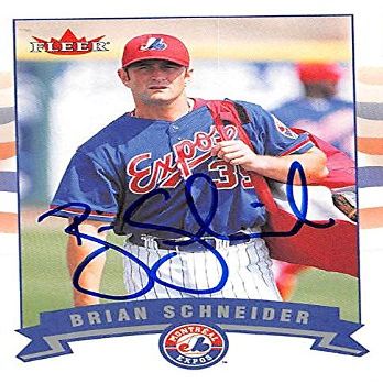 Sports Memorabilia Autograph Warehouse 244954 Brian Schneider Autographed Baseball Card - Montreal Expos, FT 2002 Fleer - No. 84