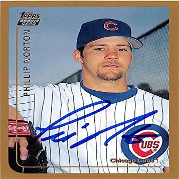 Sports Memorabilia Autograph Warehouse 248582 Phil Norton Autographed Baseball Card - Chicago Cubs 1999 Topps - No. T16