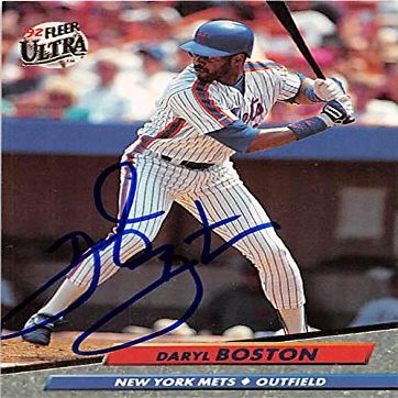 Sports Memorabilia Autograph Warehouse 246693 Daryl Boston Autographed Baseball Card - New York Mets 1992 Fleer Ultra - No. 227