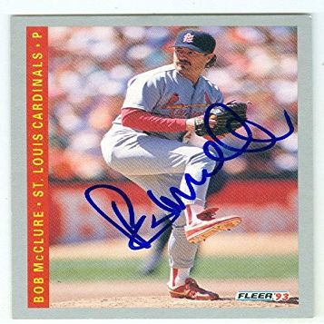 Sports Memorabilia Autograph Warehouse 246074 Bob Mcclure Autographed Baseball Card - St Louis Cardinals 1993 Fleer - No. 128