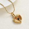 constantlife Dolphin Cremation Jewelry for Ashes Memorial Urn Necklace Stainless Steel Keepsake Heart Crystal Pendant (Golden+Blue) view 3