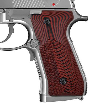 Beretta 92/96 Super Slim Full Size G10 Grips, Ops Texture, Cool Hand Brand, Cherry Color