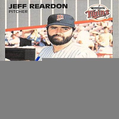 Sports Memorabilia Autograph Warehouse 246482 Jeff Reardon Autographed Baseball Card - Minnesota Twins 1989 Fleer - No. 125