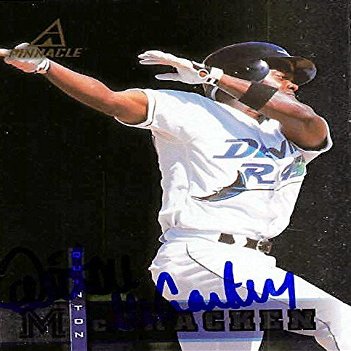 AUTOGRAPH WAREHOUSE 247757 Quinton Mccracken Autographed Baseball Card - Tampa Rays 1998 Pinnacle - No. 53