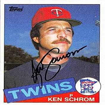 Sports Memorabilia Autograph Warehouse 246933 Ken Schrom Autographed Baseball Card - Minnesota Twins 1985 Topps - No. 161
