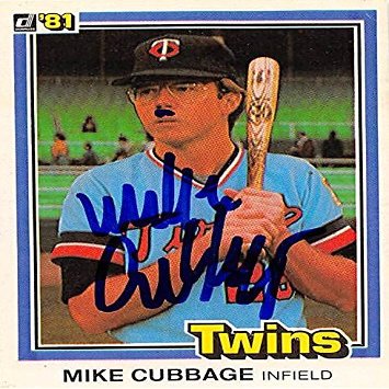 Sports Memorabilia Autograph Warehouse 245171 Mike Cubbage Autographed Baseball Card - Minnesota Twins 1981 Donruss - No. 492