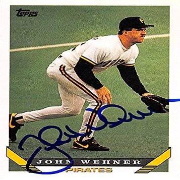 Sports Memorabilia Autograph Warehouse 244495 John Wehner Autographed Baseball Card - Pittsburgh Pirates, FT 1993 Topps - No. 484