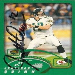 Sports Memorabilia Autograph Warehouse 105615 Jonathan Quinn Autographed Football Card - Jacksonville Jaguars 2002 Topps - No. 87
