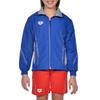 ARENA Kids Team Line Youth Warm Up Full Zip Jacket Lightweight Athletic Training Competitive Recreational Side Pockets Breathable Track Swimming Sports, Royal Blue/Gray, Size Medium view 1