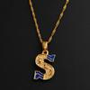 CB Gold Jewelry Initial Pendant Necklace Alphabet Letter Necklace S Charm Pendant view 2