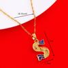 CB Gold Jewelry Initial Pendant Necklace Alphabet Letter Necklace S Charm Pendant view 4