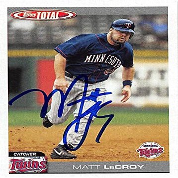 Sports Memorabilia Autograph Warehouse 246031 Matt LeCroy Autographed Baseball Card - Minnesota Twins 2004 Topps Total - No. 81