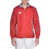 ARENA Kids Team Line Youth Warm Up Full Zip Jacket Lightweight Athletic Training Competitive Recreational Side Pockets Breathable Track Swimming Sports, Red/Gray, Size Large view 1
