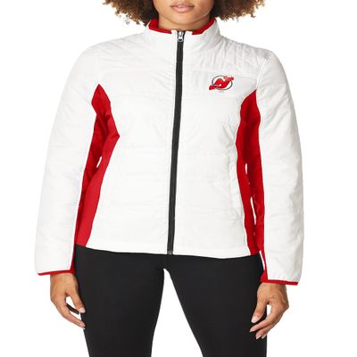 G-III NHL New Jersey Devils Women's Grand Slam Full Zip Jacket, Small, White