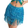 MUNAFIE Women's Belly Dance Hip Scarf Performance Outfits Skirt Festival Clothing Sky Blue view 1