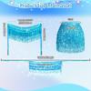 MUNAFIE Women's Belly Dance Hip Scarf Performance Outfits Skirt Festival Clothing Sky Blue view 4
