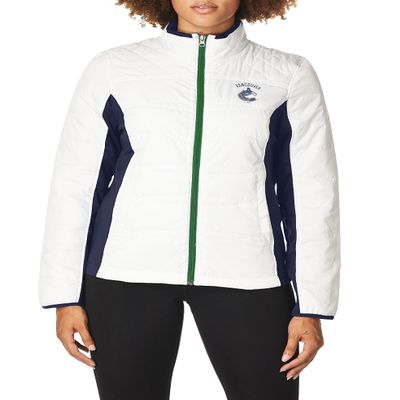 G-III NHL Vancouver Canucks Women's Grand Slam Full Zip Jacket, Large, White