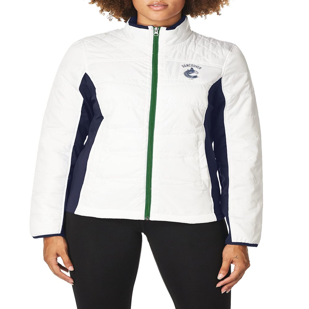 G-III NHL Vancouver Canucks Women's Grand Slam Full Zip Jacket, Large, White