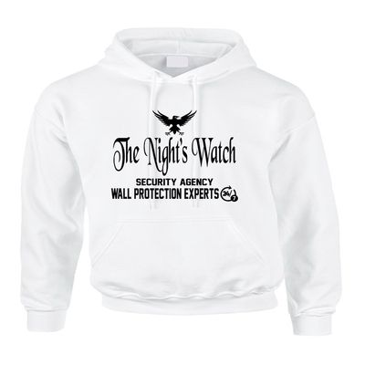 ALLNTRENDS Adult Hoodie The Night Watch Security Agency Cool Hooded (L, White)