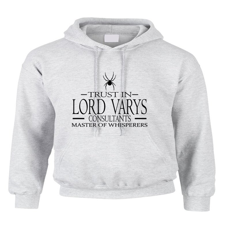 ALLNTRENDS Adult Hoodie Trust in Lord Varys Consultants Cool (2XL, Ash)