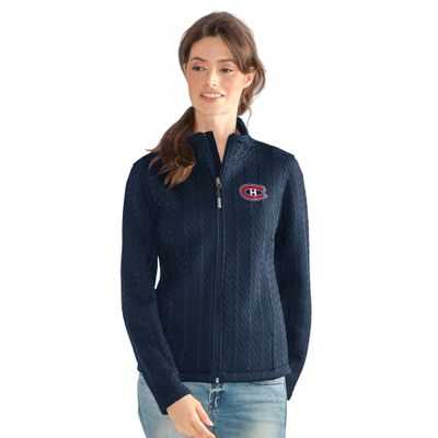 G-III NHL Montreal Canadiens Women's Crossover Full Zip Jacket, Small, Navy