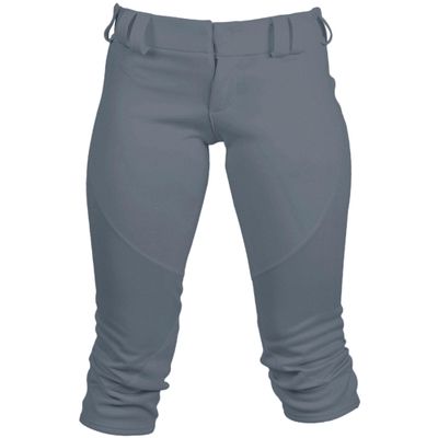 3N2 Women's Softball Pants NuFit Knickers - Inch Belt Loops (Charcoal, XXL)