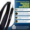 EZ-Xtend Premium Pontoon Boat Accessories Adjustable Bimini Top Strap with Double Snap Hook Stainless Steel Boat Bimini Top Hardware, Pontoon Canopy Replacement Straps (Package of 1, White 14"- 18") view 4