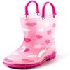 Puddle Play Rain Boots Pink Hearts Design - Size 5 Toddler view 1