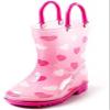 Puddle Play Rain Boots Pink Hearts Design - Size 5 Toddler view 2