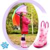 Puddle Play Toddler and Kids Waterproof PVC Rain Boots with Easy-On Handles  Lightweight Slip-Resistant Outdoor Boots for Boys and Girls (Hearts Shapes, US Footwear Size System, Toddler, Numeric, Medium, 4) view 3