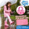 Puddle Play Rain Boots Pink Hearts Design - Size 9 Toddler view 2